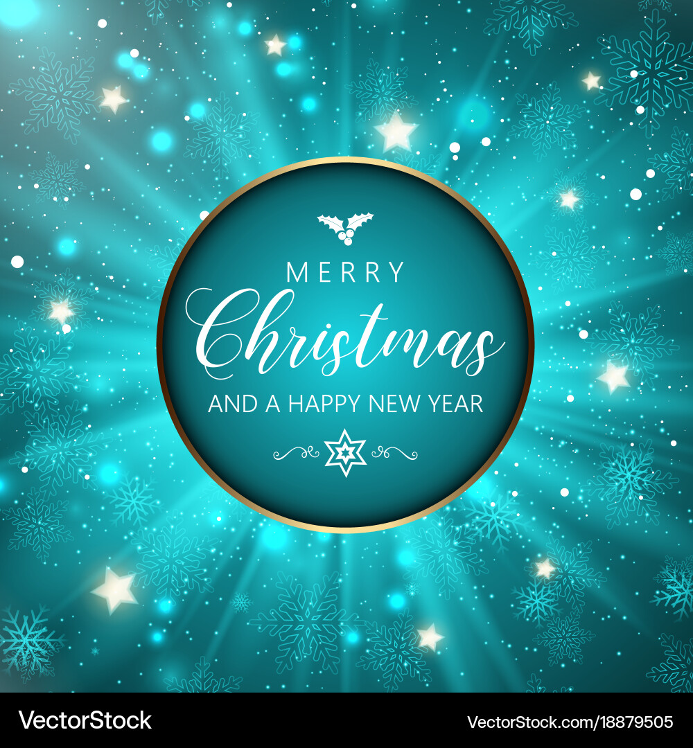 Sparkling New Year Snowflake Background Vector Image