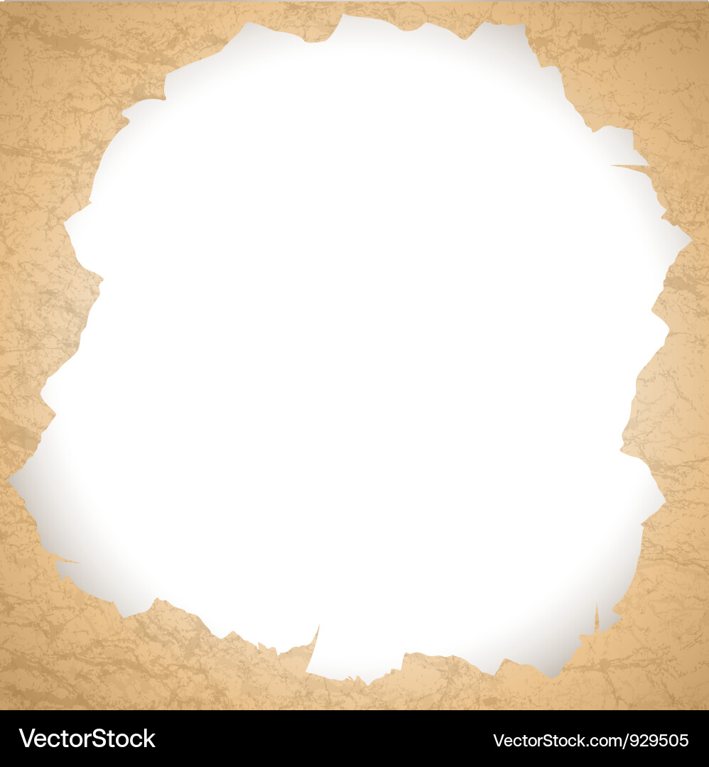Torn Vintage Paper Hole vector image