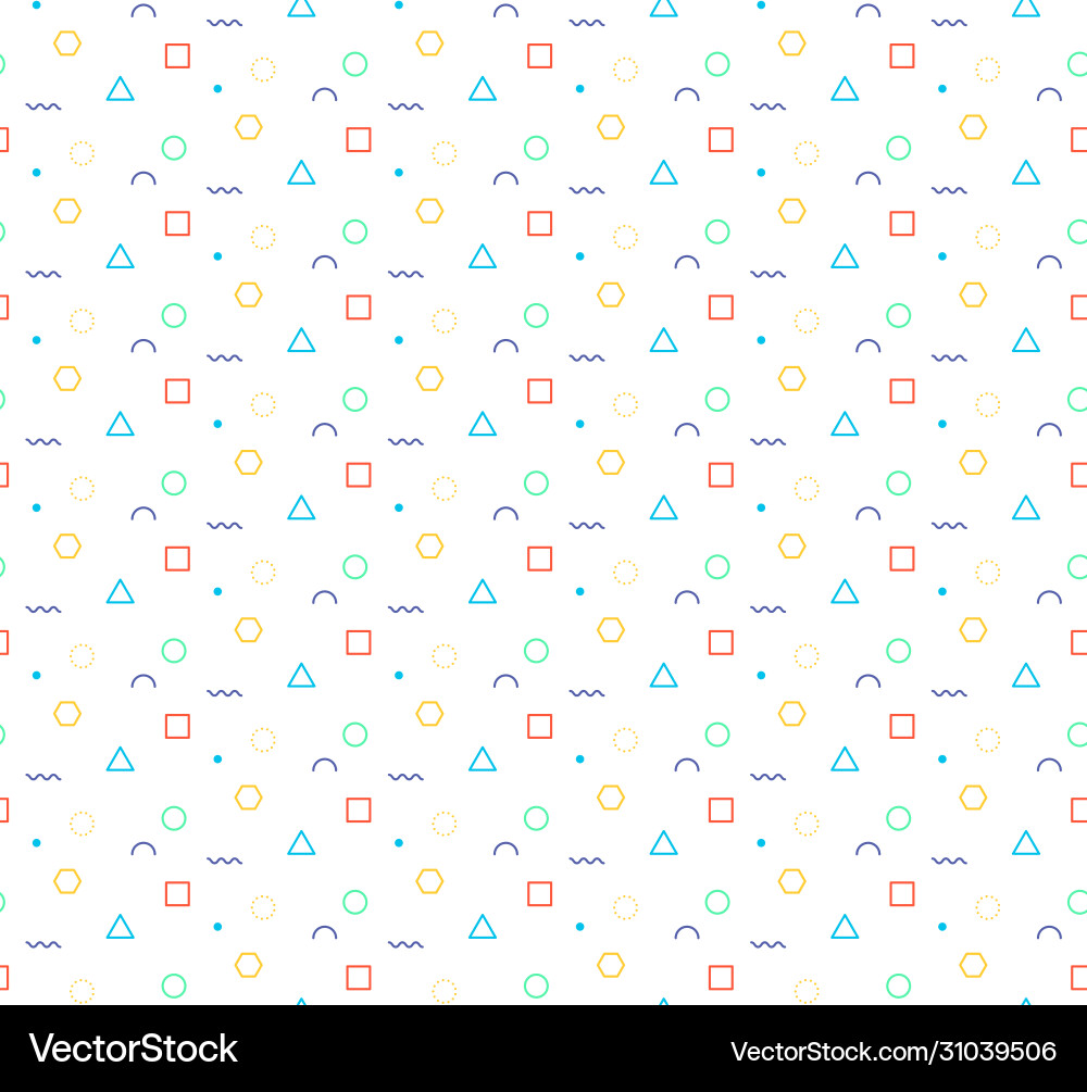 Abstract geometric line art pattern background vector image