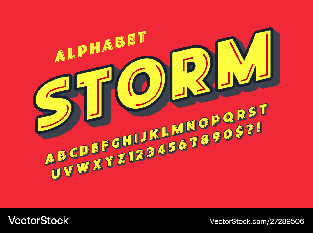 Comical Bubble Typeface Vector Image