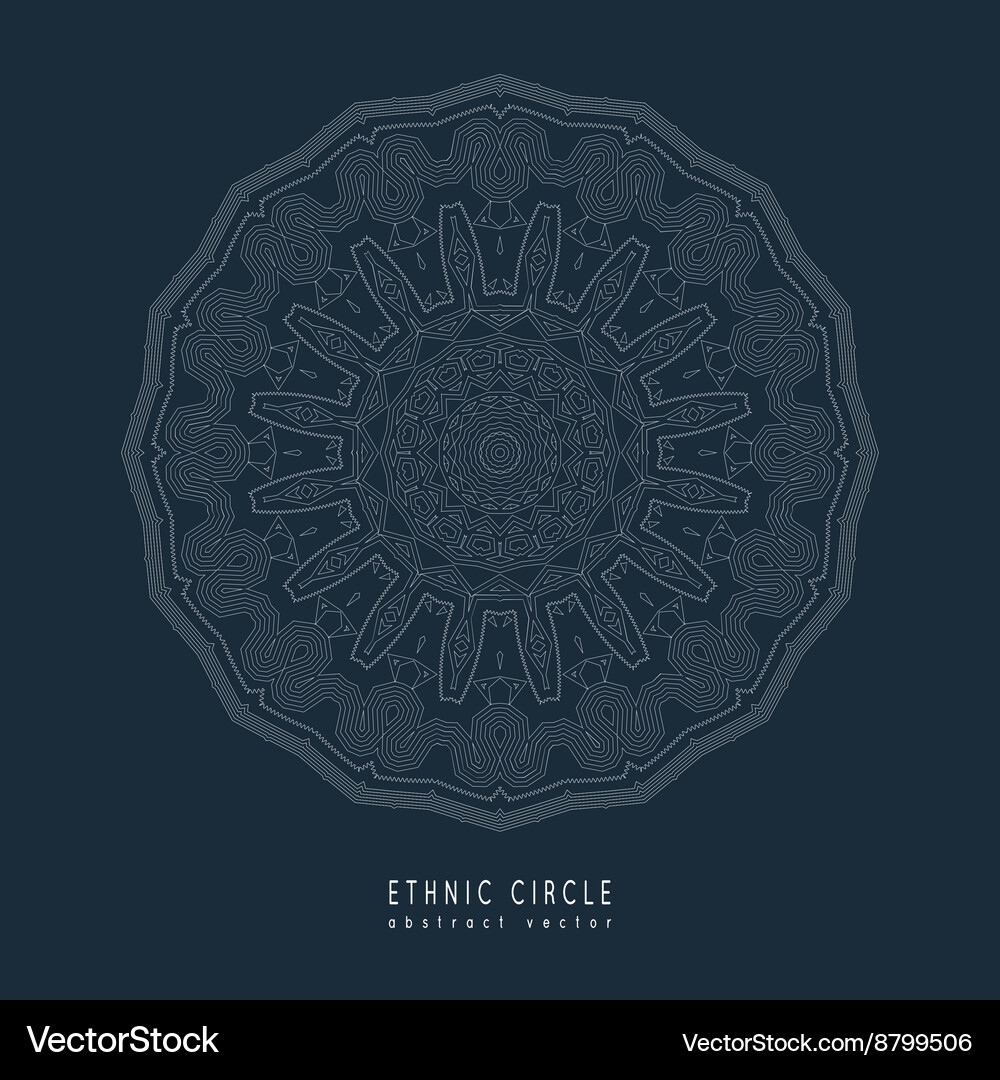 Ethnic mystical pattern with triangle and circles Vector Image