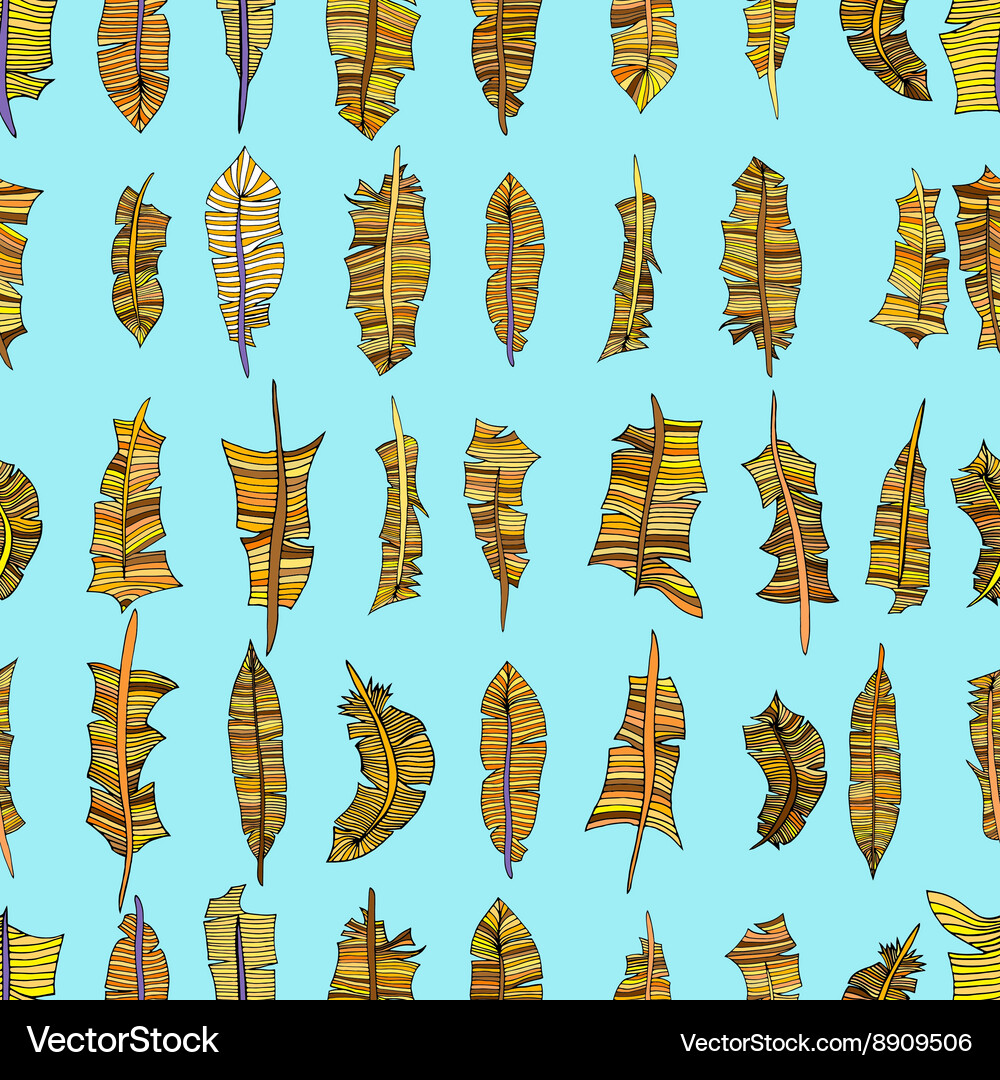 Feathers pattern Vector Image
