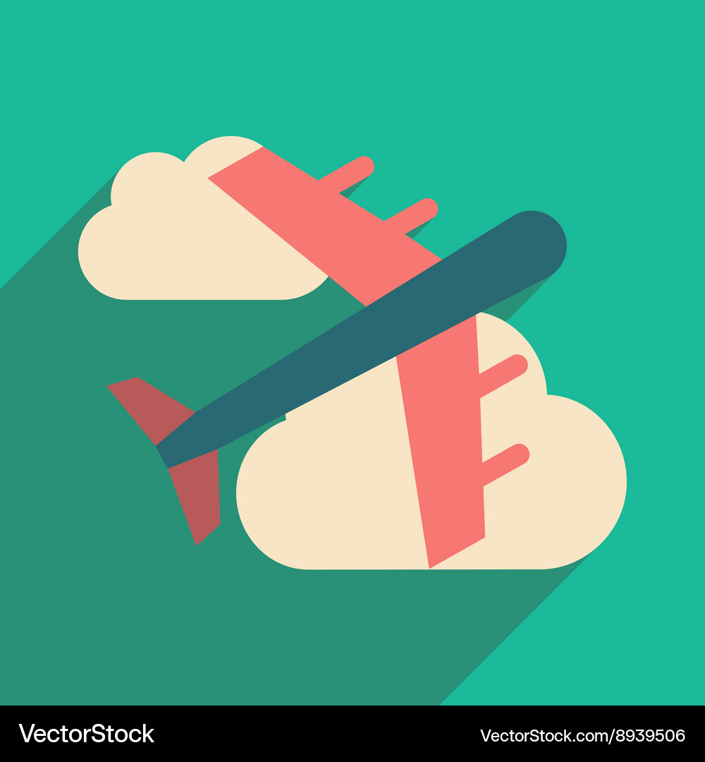Flat with shadow icon and mobile application Vector Image