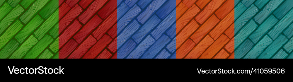 Game textures of wooden panels bricks or planks Game textures of wooden panels bricks or planks vector image