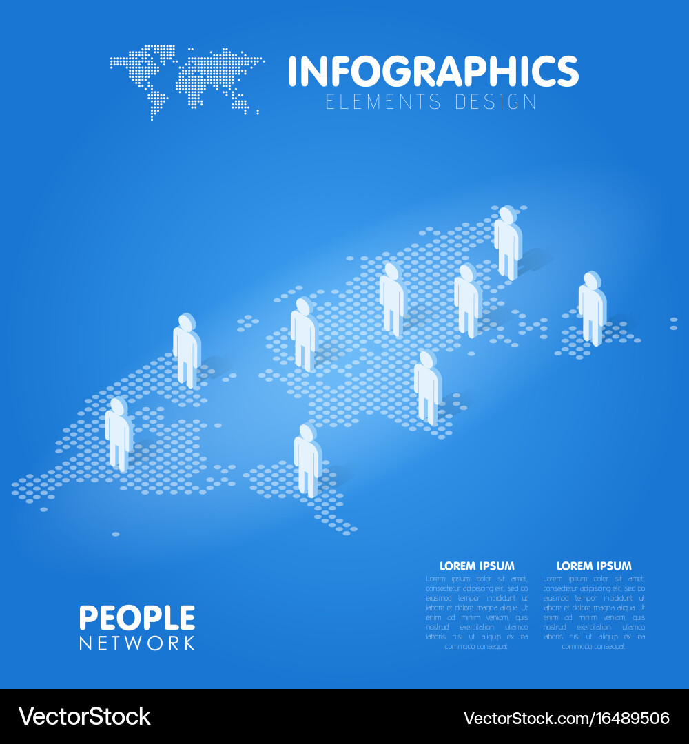 Global Connection Network Map Vector Image