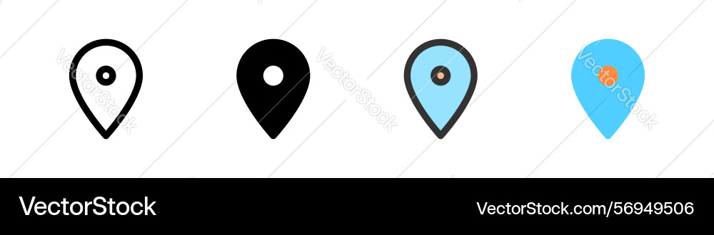 Icon set for location great maps navigation vector image