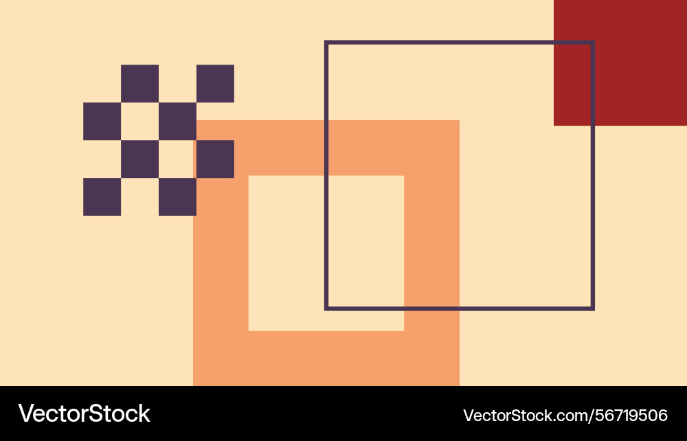 Minimal abstract geometric design with squares Minimal abstract geometric design with squares Vector Image