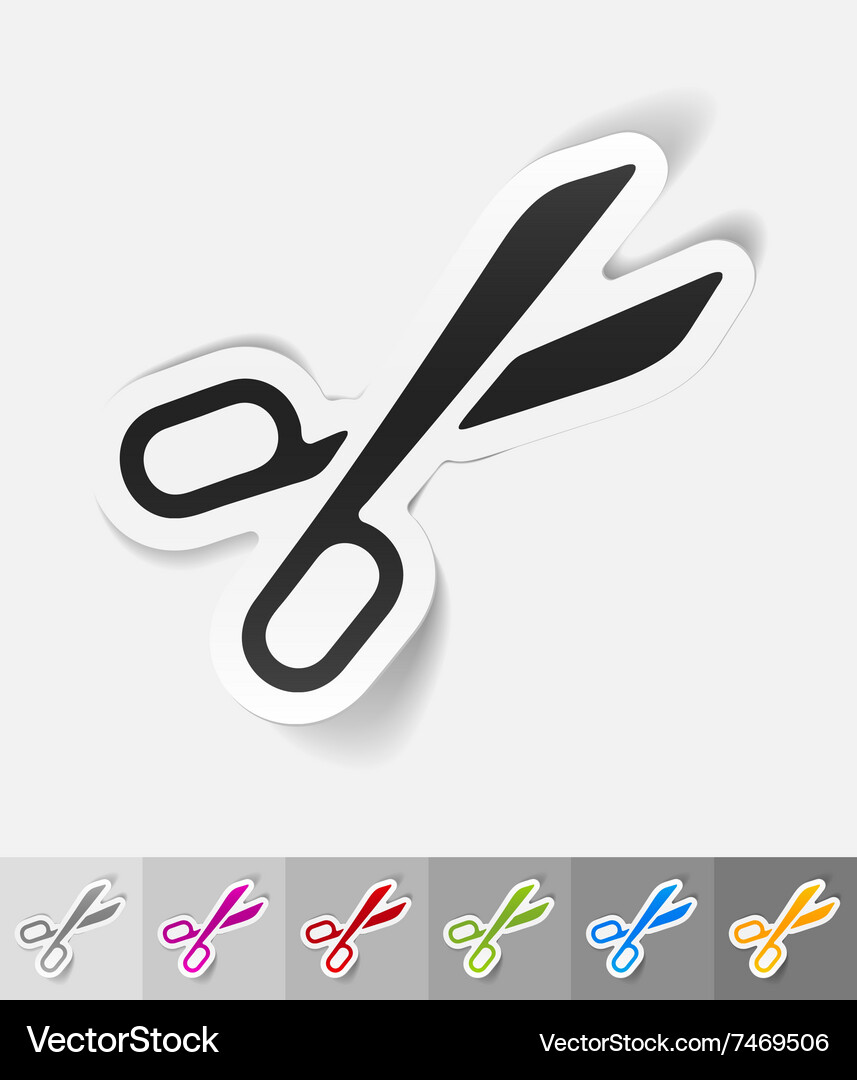 Realistic design element scissors Vector Image