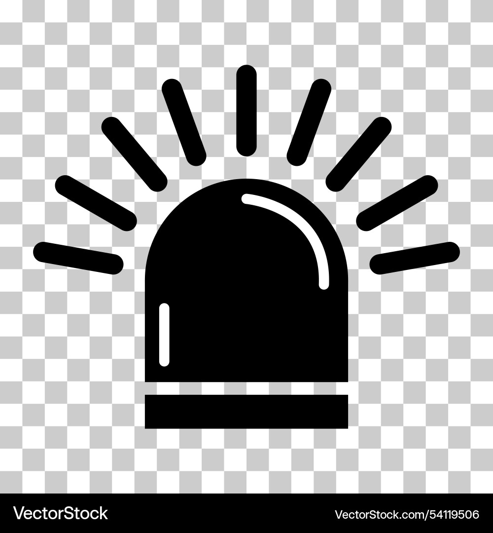 Siren fire alarm sign signal danger light symbol Siren fire alarm sign signal danger light symbol vector image