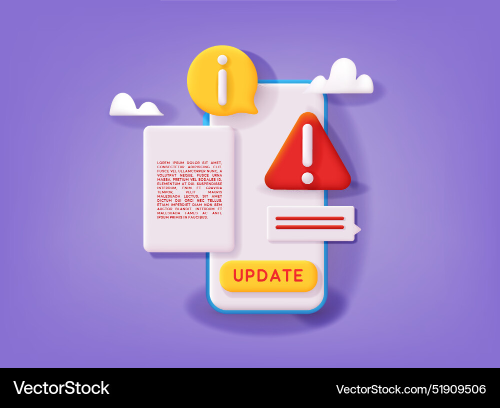 Software update error the concept of downloading Software update error the concept of downloading vector image