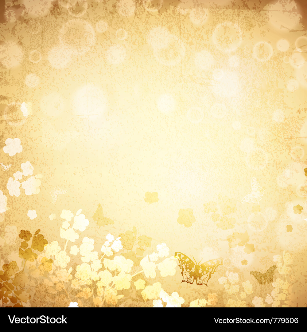 Vintage Grunge Spring Backdrop vector image