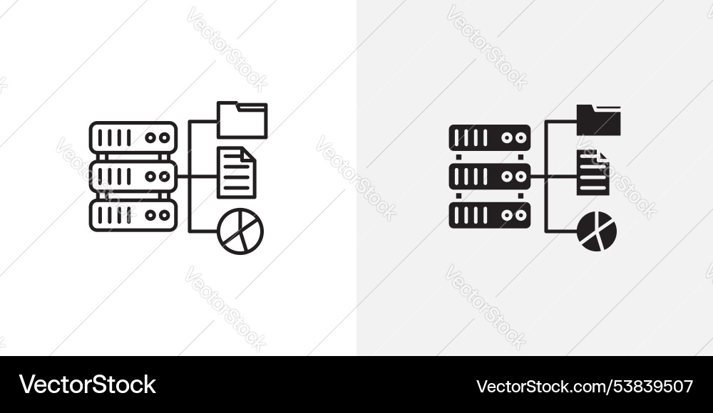 Database icon set vector image