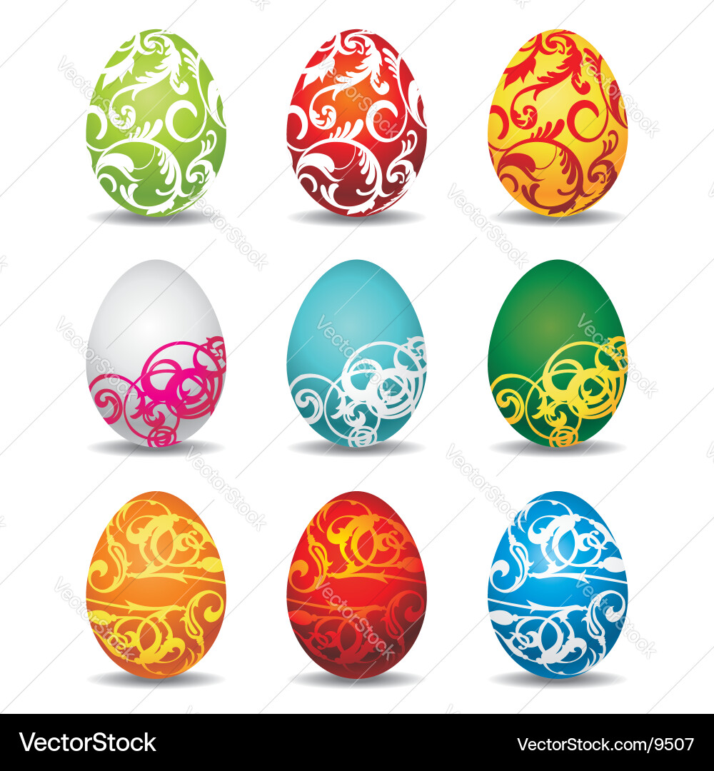 Easter eggs Royalty Free Vector Image - VectorStock
