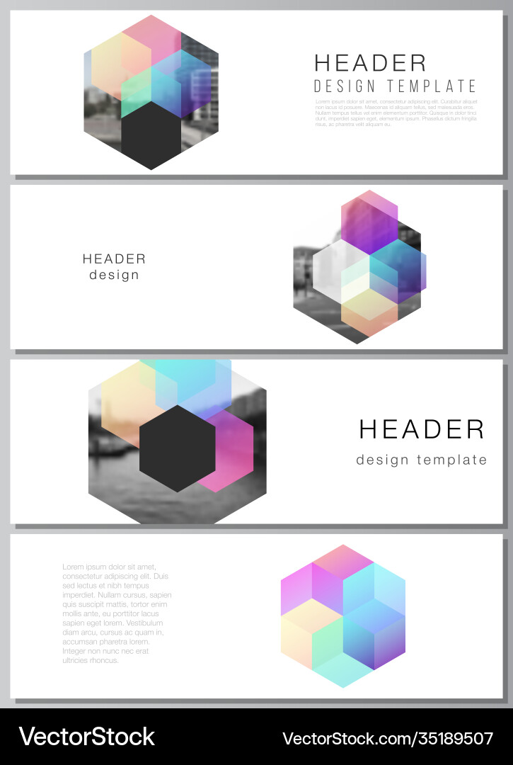 Layout headers banner design templates Layout headers banner design templates vector image