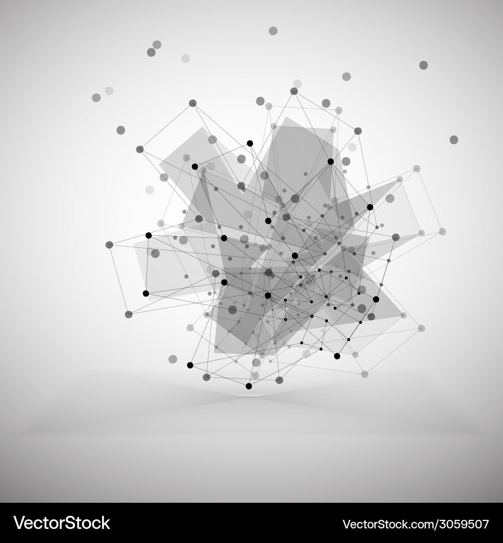 Molecular Network Structure Vector Image