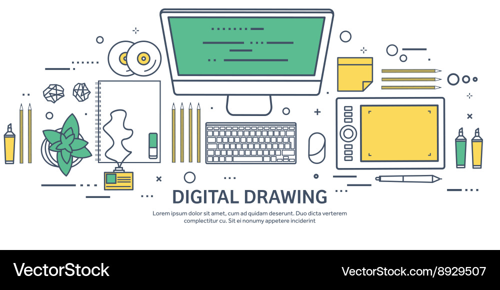 Web Design Flat Icon Set vector image