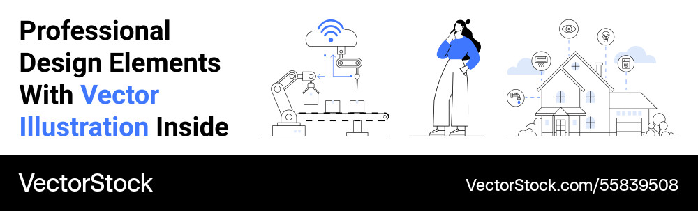 Advanced robotics digital thinking and smart Advanced robotics digital thinking and smart vector image