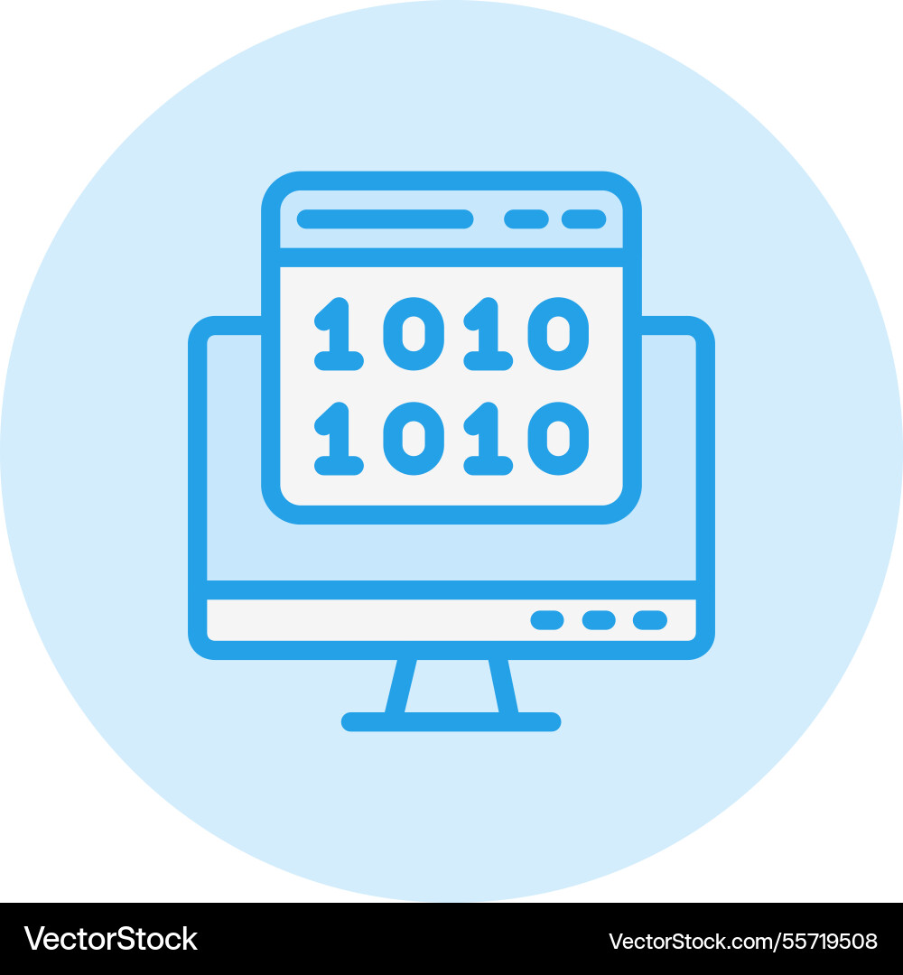 Binary code icon design vector image