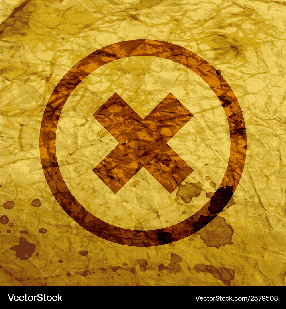 Cancel flat modern web button and space for your Vector Image