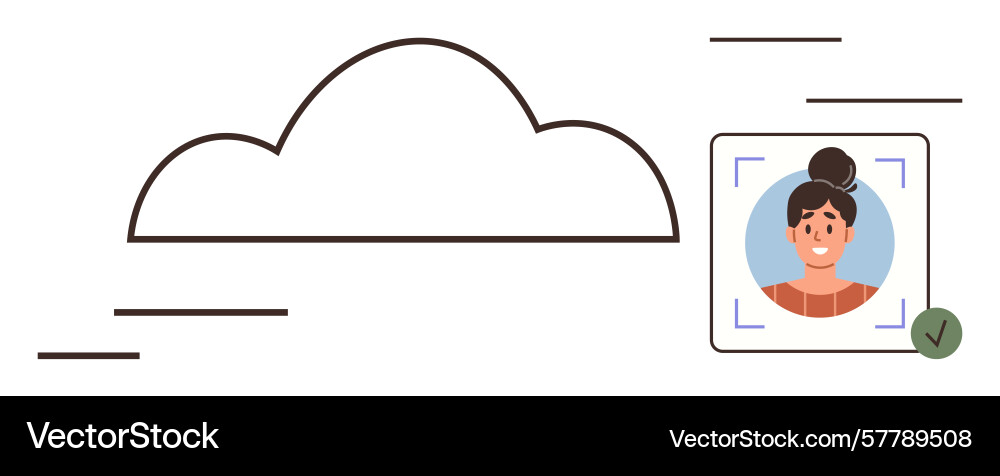 Cloud storage with secure user authentication Cloud storage with secure user authentication vector image