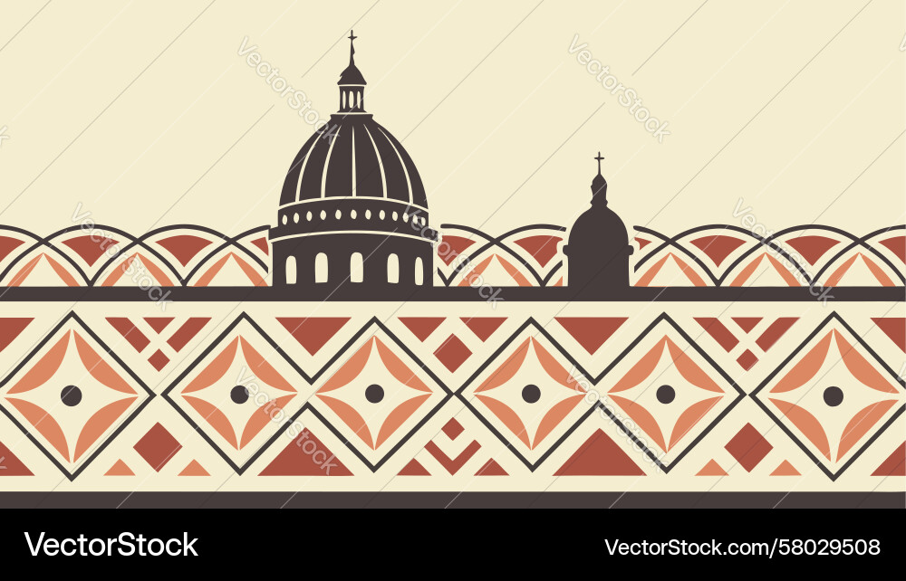 Geometric Building Pattern Vector Image