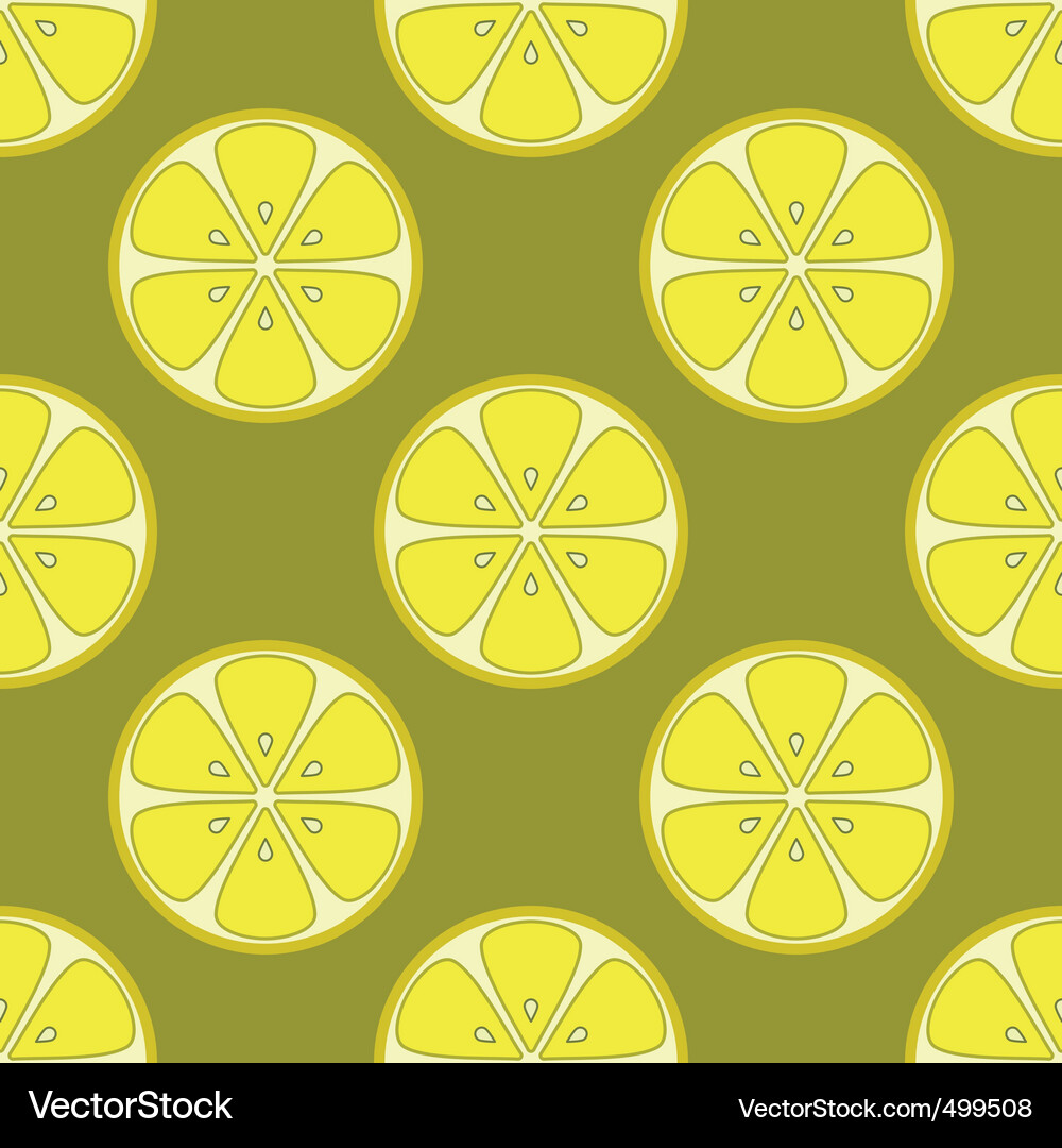 Lemon Slice Pattern Vector Image