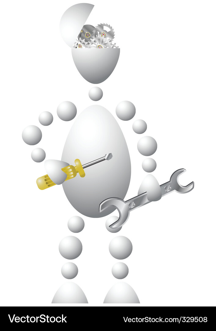 Man and brain Vector Image