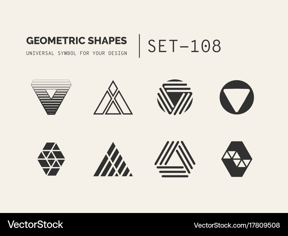 Minimal Geometric Shape Set Vector Image