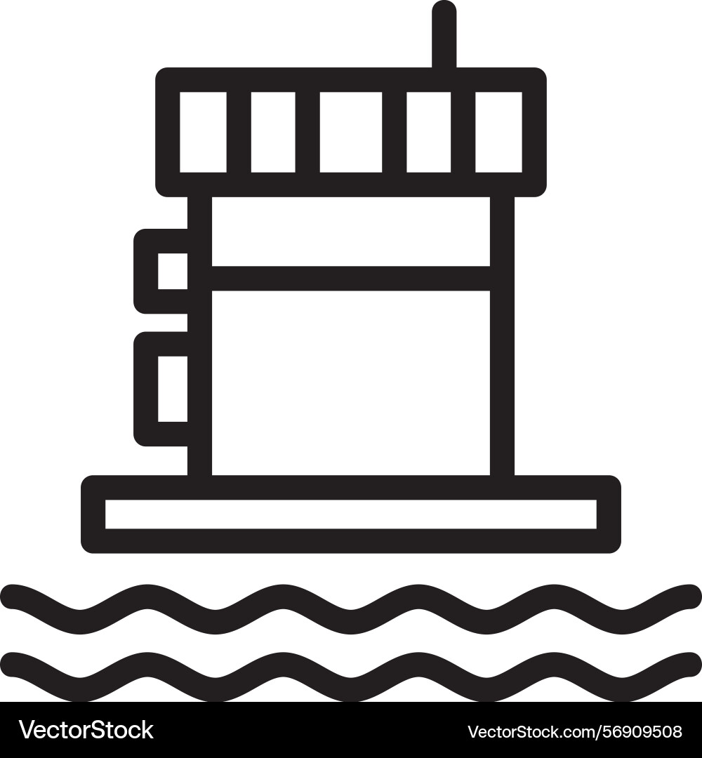 Navigation beacon linear style icon design Vector Image