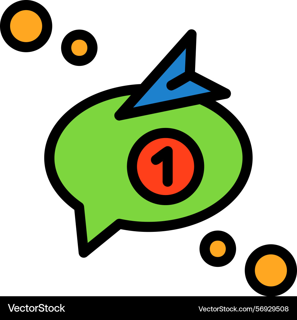 Receive message line filled style icon design Vector Image