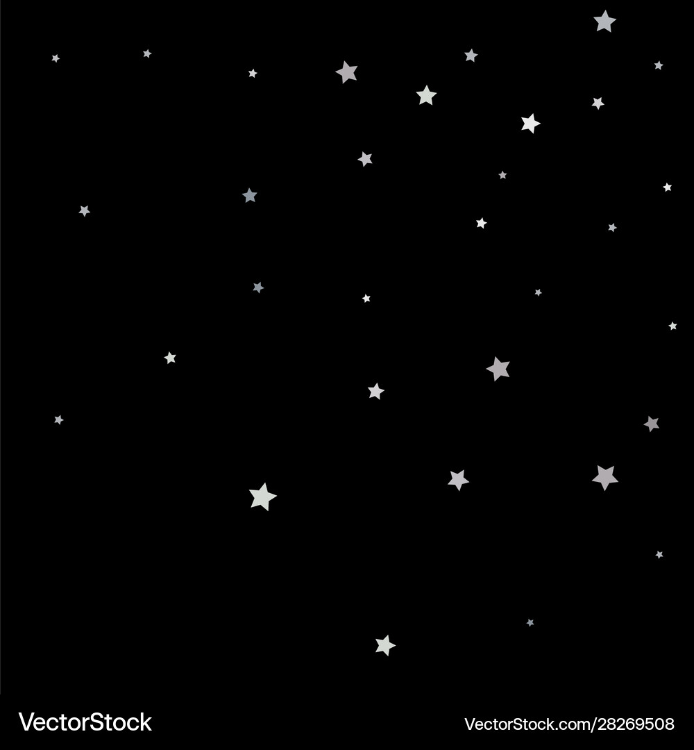 Silver sparkle star on black background starry – Royalty-Free Vector |  VectorStock, image size:1000x1080