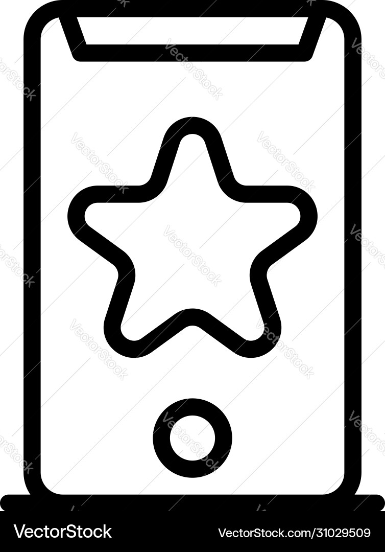 Custom project smartphone icon outline style Custom project smartphone icon outline style Vector Image