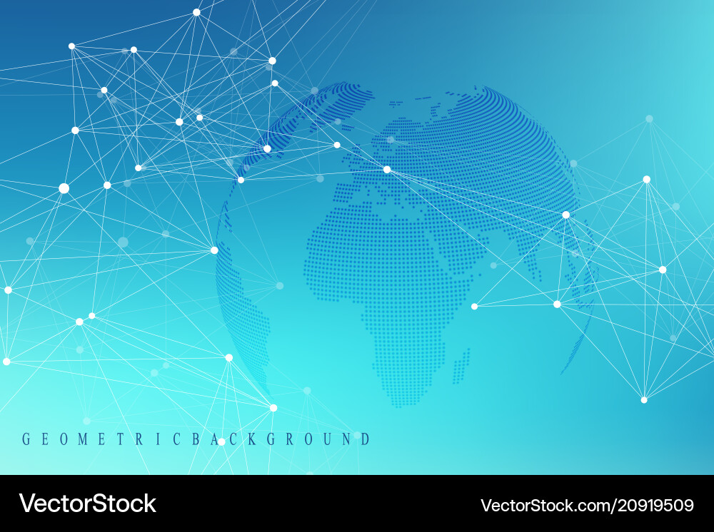 Global Network & Data Exchange vector image