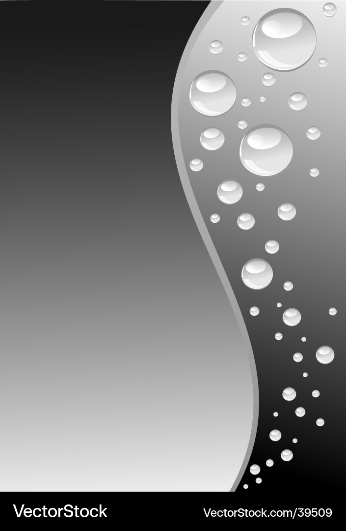 Grey Wave with Bubbles - Vertical Gradient vector image