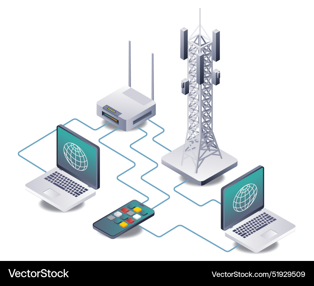 Innovative hardware networking solutions Vector Image