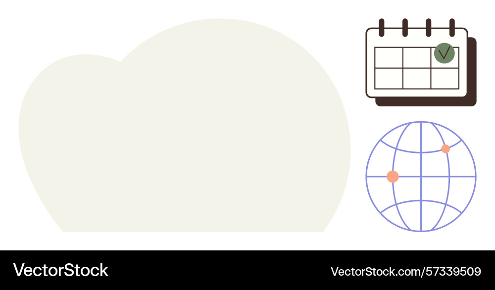 Scheduling events with a global perspective Scheduling events with a global perspective vector image