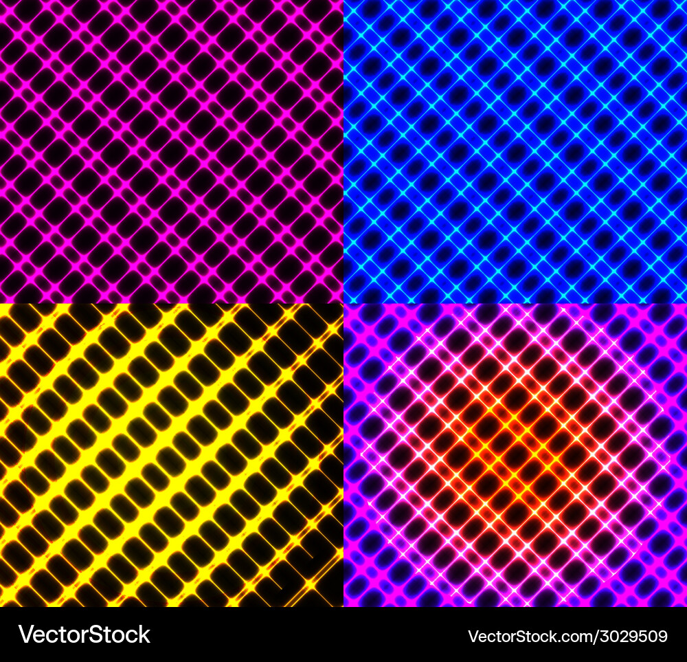 Set of dark abstract spectrum background lines Vector Image