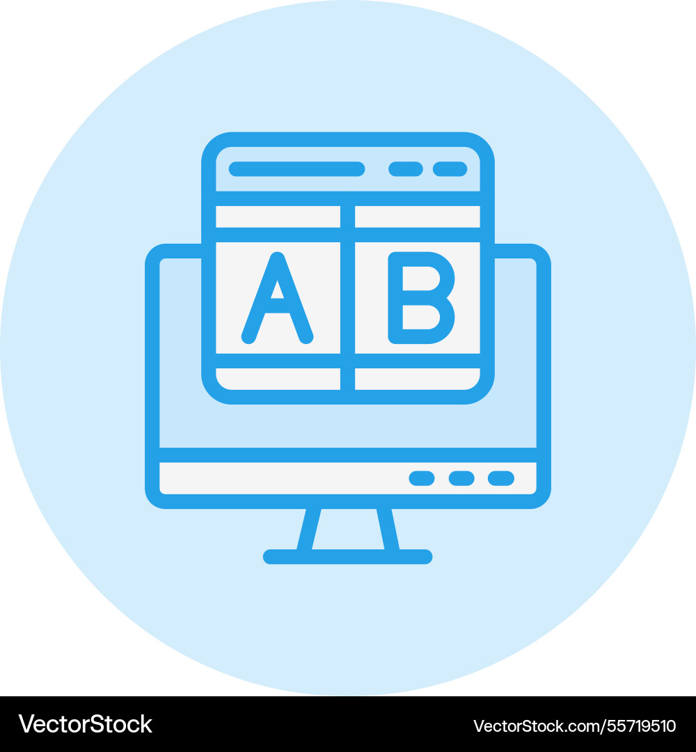 Ab testing icon design Vector Image