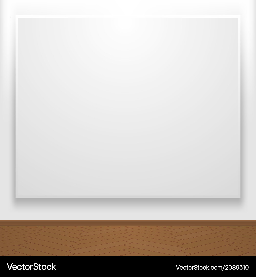 Blank canvas on display vector image