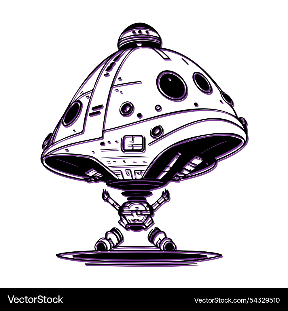 Futuristic robot spaceship design concept Futuristic robot spaceship design concept Vector Image