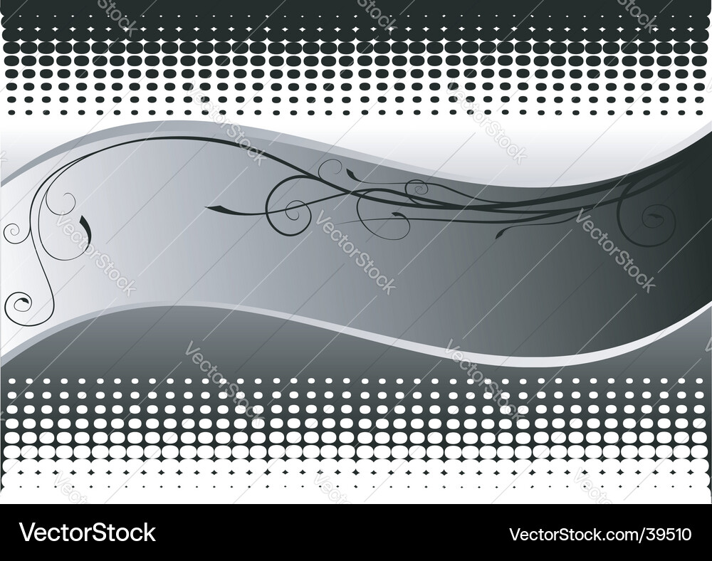 Grey Swirl Wave Pattern Vector Image