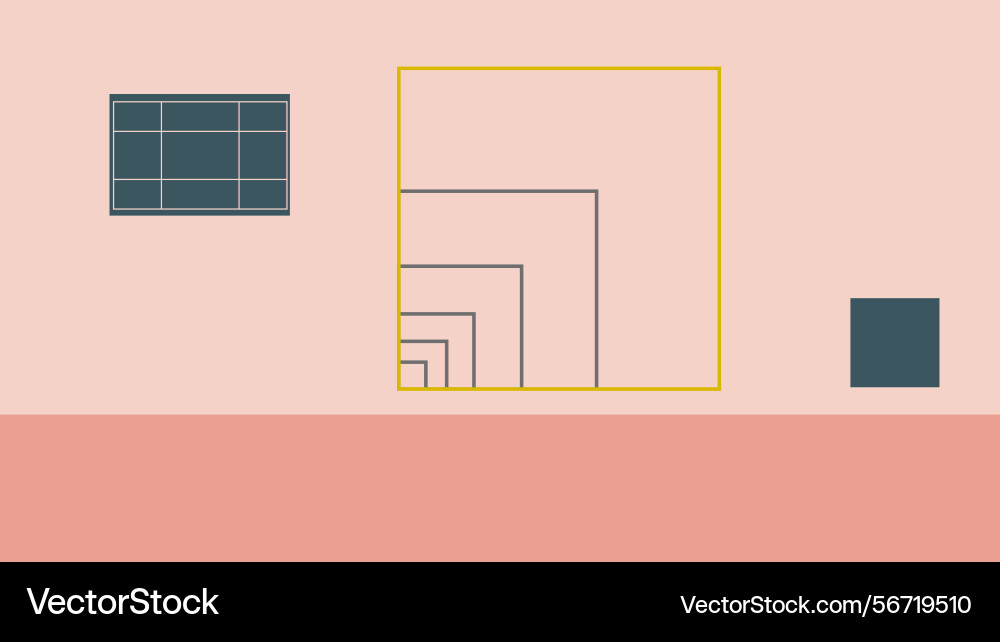 Minimal abstract geometric design with squares Minimal abstract geometric design with squares Vector Image