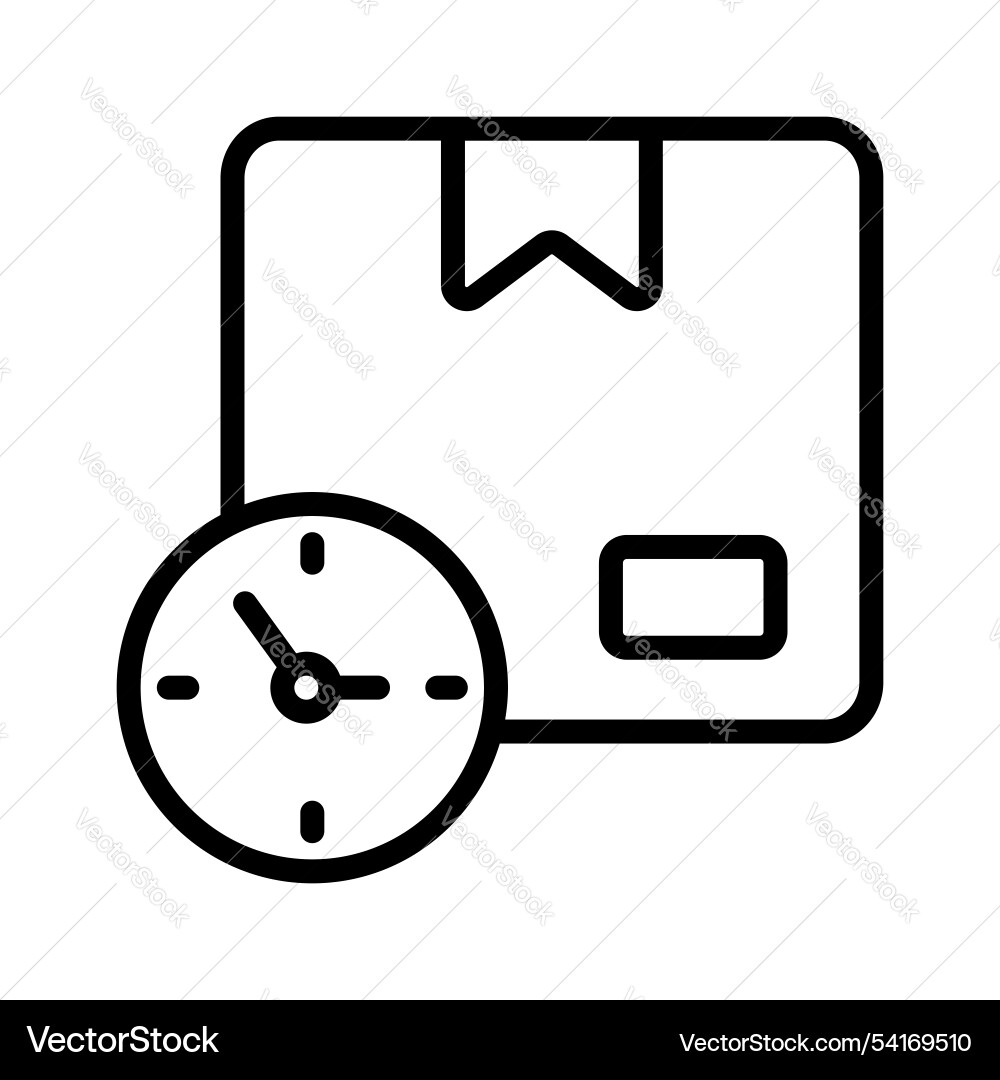 Parcel processing time Vector Image