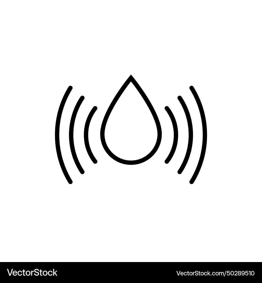 Water sensor icon flow drop control Water sensor icon flow drop control vector image