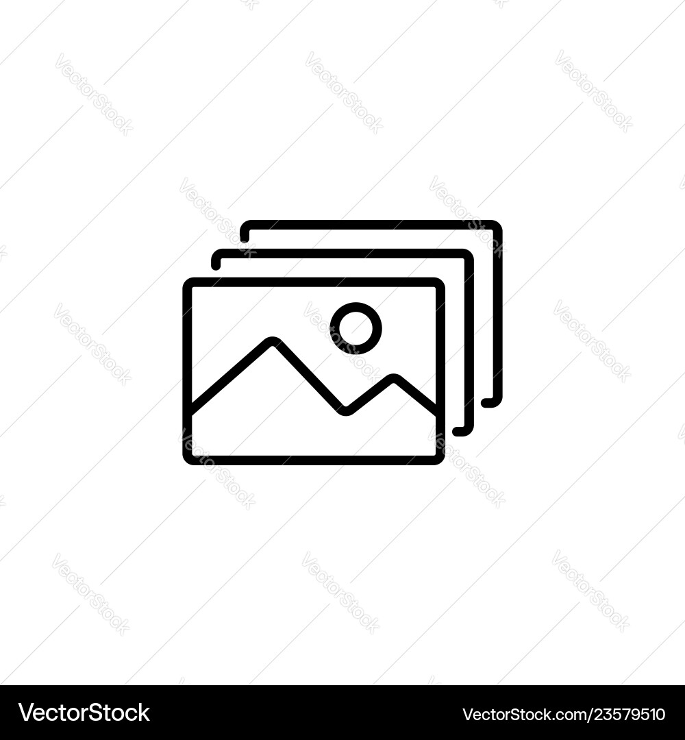 Web line icon gallery design for website Web line icon gallery design for website vector image