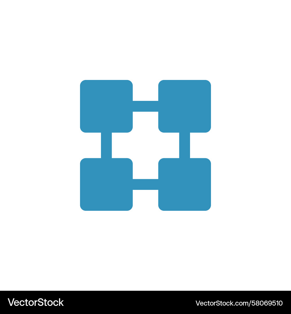 Widget Grid Button Icon Template Vector Image