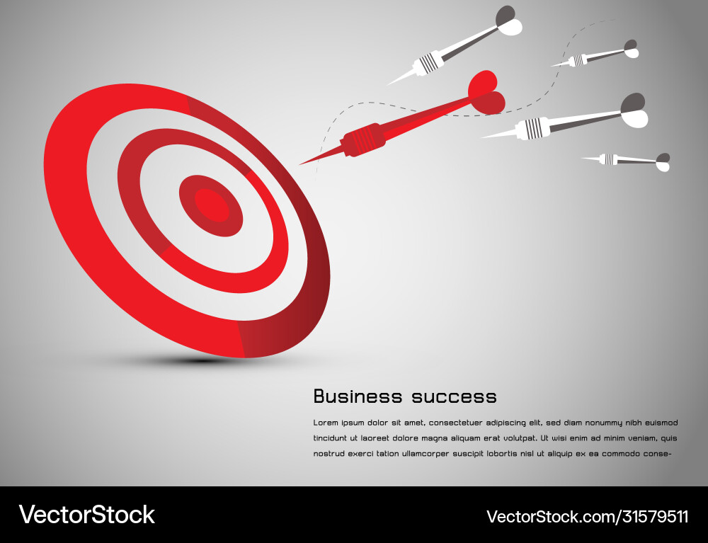 Abstract business idea consistred dart board Abstract business idea consistred dart board vector image