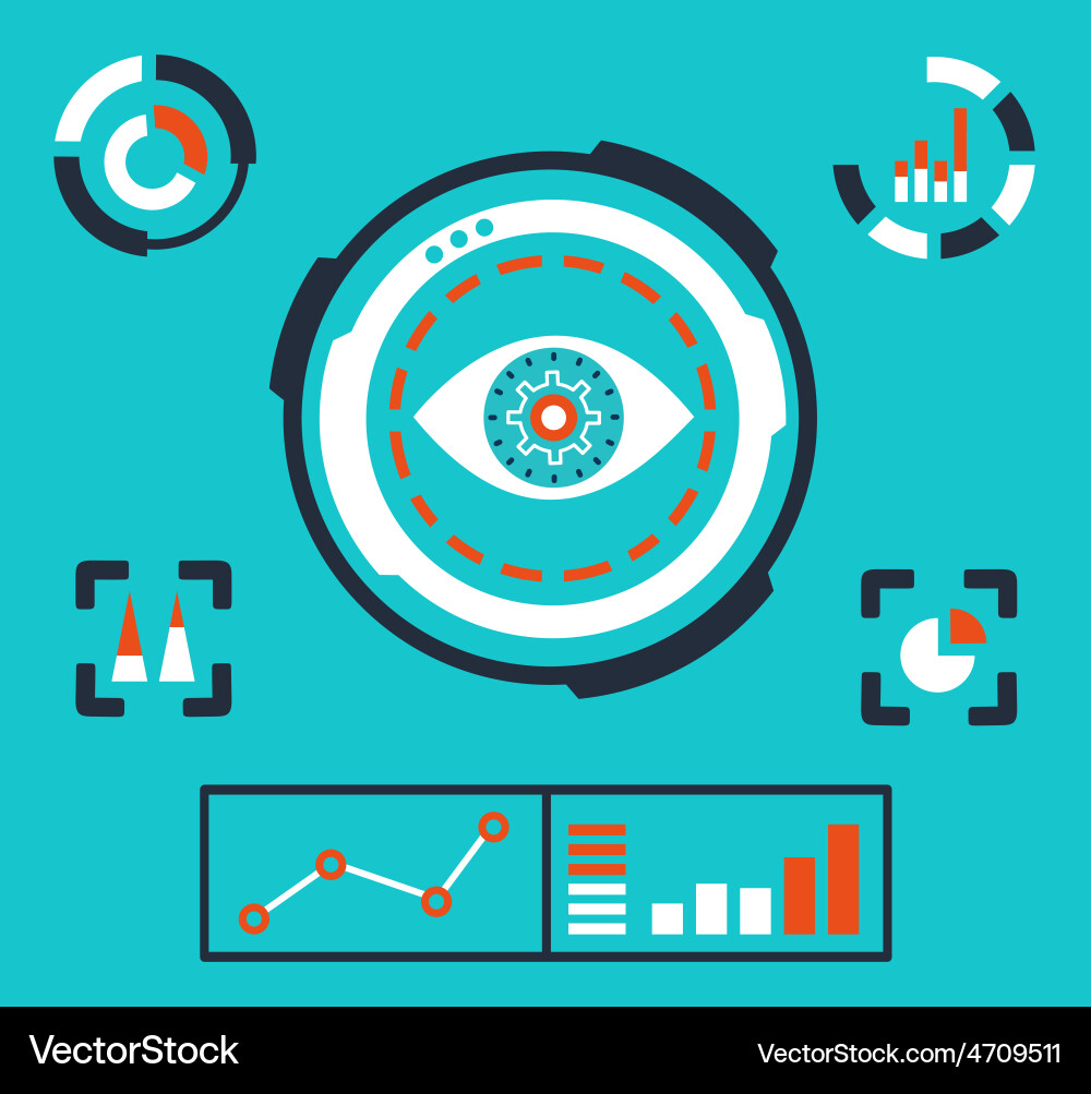 Analytics information on the dashboard vector image