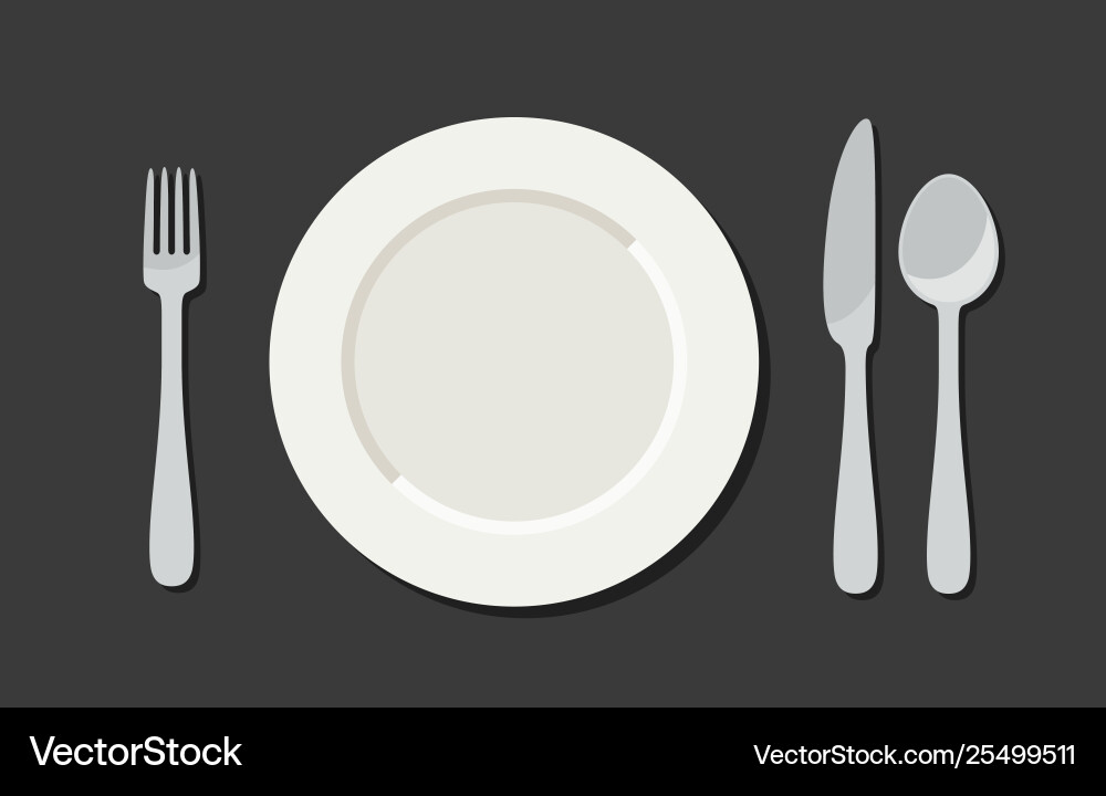Flat Style Tableware Set Vector Image