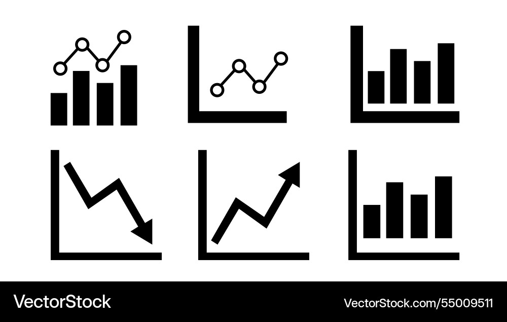 Graph icon set Graph icon set vector image